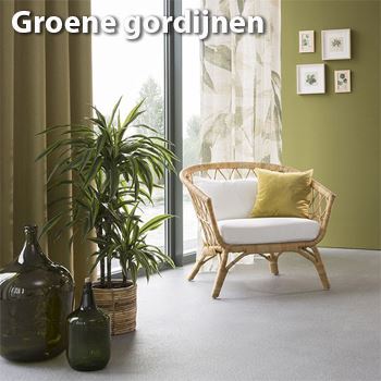 groen gordijnen